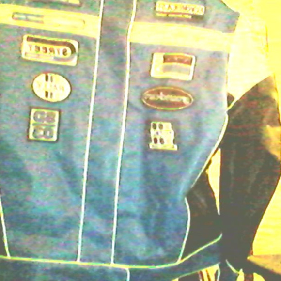 Stardom nascar jacket faux  blu blk wht sz XL - Picture 4 of 6